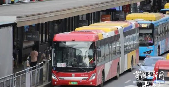 新版“巨无霸”公交车上线广州BRT